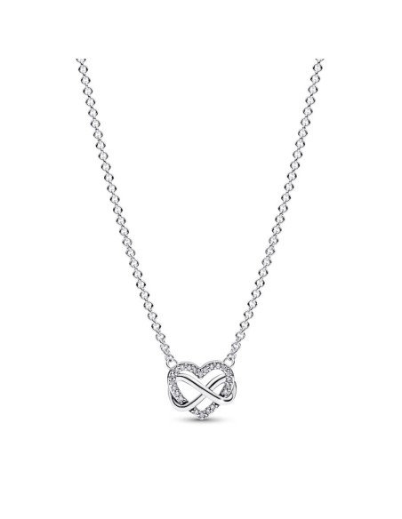 Collar en plata de ley Corazón Infinito Brillante Pandora