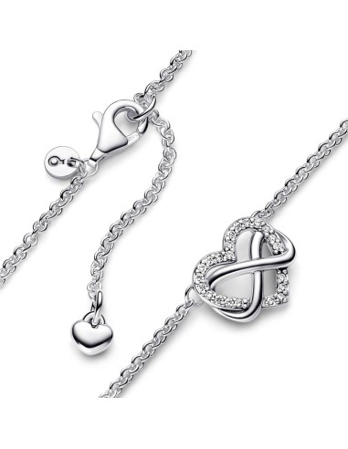 Collar en plata de ley Corazón Infinito Brillante Pandora