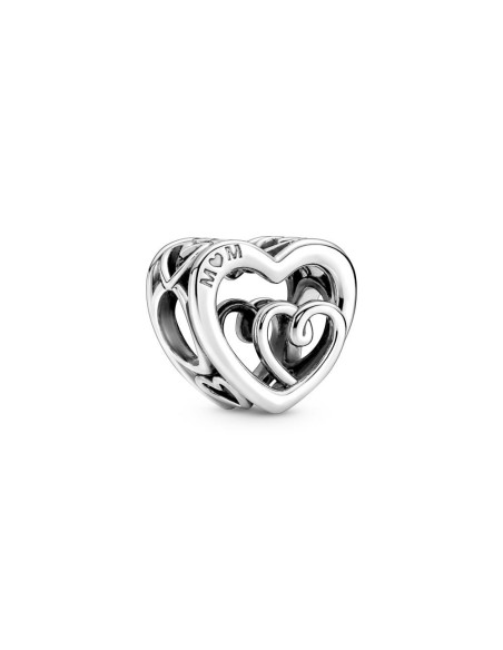 Charm en plata de ley Corazones Infinitos Entrelazados "Mamá"
