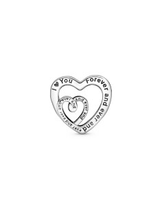 Charm en plata de ley Corazones Infinitos Entrelazados "Mamá" 2