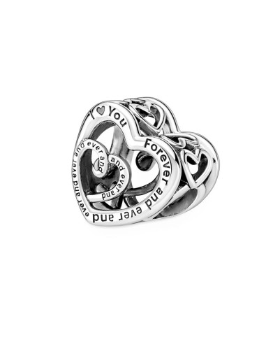 Charm en plata de ley Corazones Infinitos Entrelazados "Mamá"