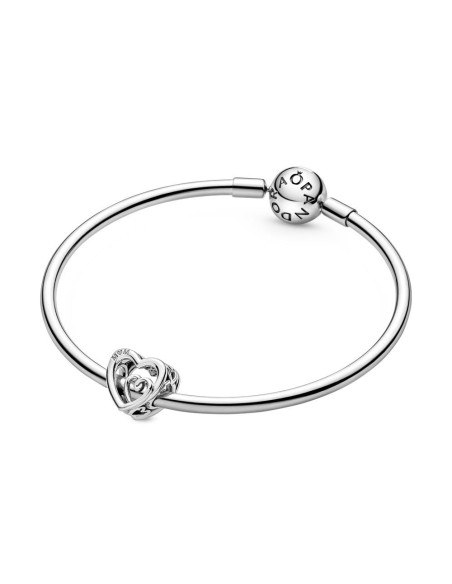 Charm en plata de ley Corazones Infinitos Entrelazados "Mamá"
