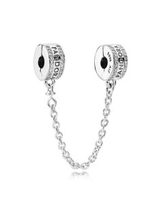 Cadena de seguridad circonitas con Logo Pandora