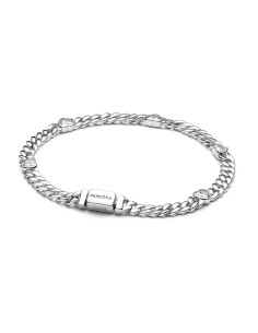Pulsera Cadena Cubana Corazones Plata 925 – Pandora Timeless 594226C01