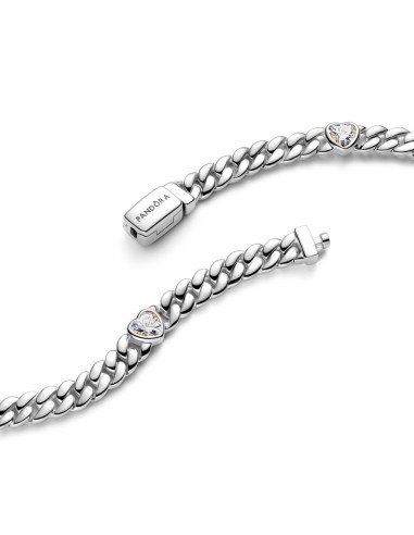 Pulsera Cadena Cubana Corazones Plata 925 – Pandora Timeless 594226C01