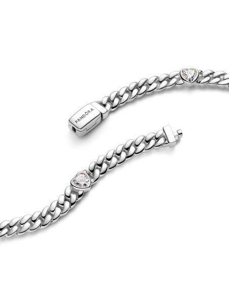 Pulsera Cadena Cubana Corazones Plata 925 – Pandora Timeless 594226C01