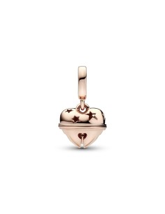 Charm Colgante con un recubrimiento en oro rosa de 14k Campana Festiva  2