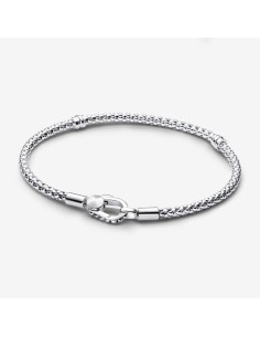 Pulsera de Cadena con Cierre de Tachuelas en Plata de Ley | Pandora