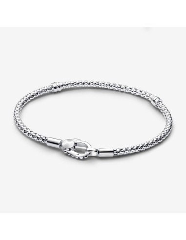 Pulsera de Cadena con Cierre de Tachuelas en Plata de Ley | Pandora