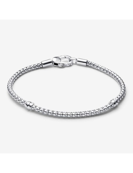 Pulsera de Cadena con Cierre de Tachuelas en Plata de Ley | Pandora