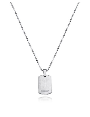 Collar Viceroy Fashion de acero tipo placa militar para hombre