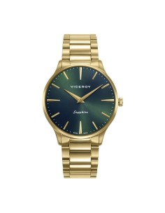 Reloj Viceroy 45119‑67 Swiss Made hombre – acero dorado y esfera verde