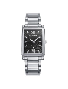 Viceroy 45121‑53 – Reloj hombre acero rectangular esfera negra Swiss Made