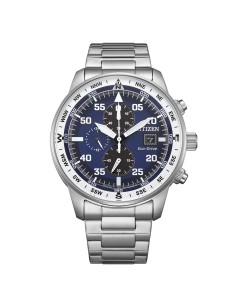 Citizen CA0880‑58L – Reloj Eco‑Drive Aviator 44 mm Azul / Acero