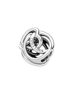Charm en plata de ley Corazón Círculo Familiar Siempre
