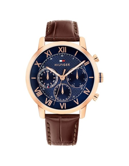 Reloj Tommy Hilfiger TH‑OXFORD 1710727 – 42 mm rose gold cuero marrón