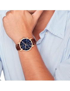 Reloj Tommy Hilfiger TH‑OXFORD 1710727 – 42 mm rose gold cuero marrón 2