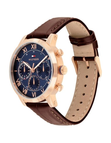 Reloj Tommy Hilfiger TH‑OXFORD 1710727 – 42 mm rose gold cuero marrón