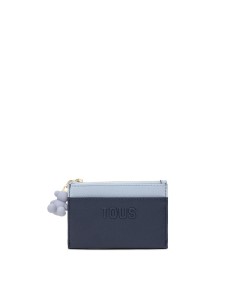 Monedero‑tarjetero Audree Saffiano azul marino | TOUS