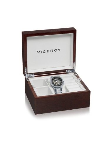 Reloj Viceroy 45113‑57 Hombre Automático Esfera Azul | Caja Acero 42 mm