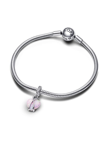 Charm Colgante en plata de ley Corazón Opalescente Mamá​
