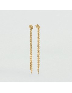 Pendientes largos SOLFERINO dorados Agatha Paris – 02380740‑157‑TU | Elegancia fluida en oro