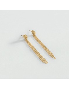 Pendientes largos SOLFERINO dorados Agatha Paris – 02380740‑157‑TU | Elegancia fluida en oro 2
