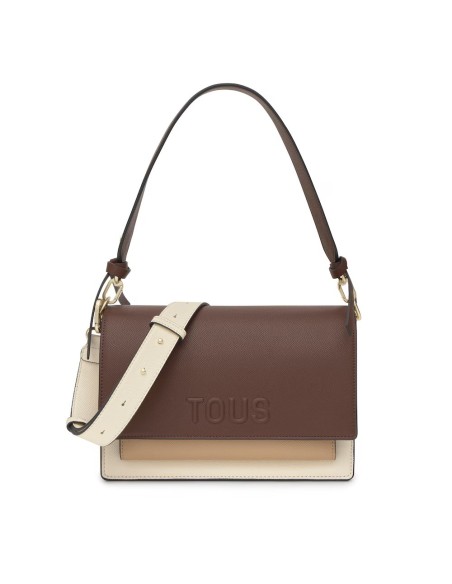 Bandolera mediana Audree Saffiano beige‑marrón | TOUS 2002358201