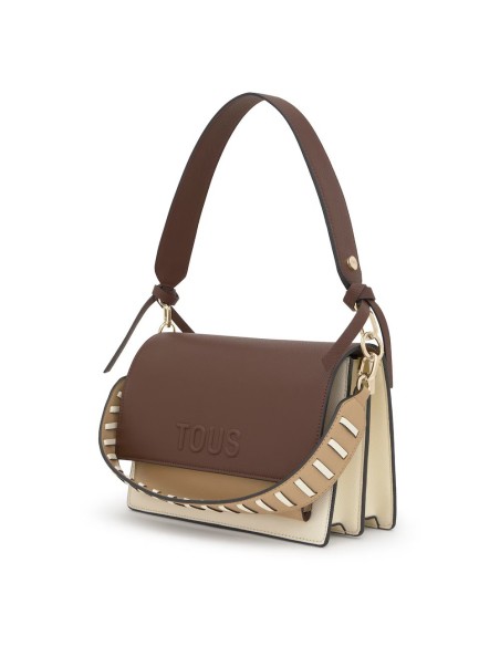 Bandolera mediana Audree Saffiano beige‑marrón | TOUS 2002358201