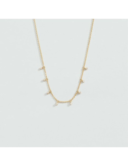 Collar corto DAUPHINE Cristal Dorado – Agatha Paris en plata de ley bañada en oro