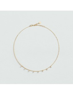 Collar corto DAUPHINE Cristal Dorado – Agatha Paris en plata de ley bañada en oro 2