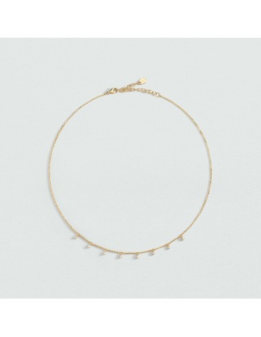 Collar corto DAUPHINE Cristal Dorado – Agatha Paris en plata de ley bañada en oro