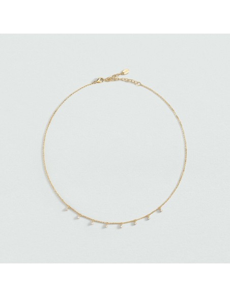 Collar corto DAUPHINE Cristal Dorado – Agatha Paris en plata de ley bañada en oro
