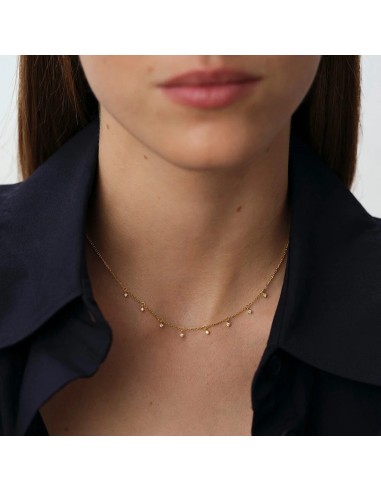 Collar corto DAUPHINE Cristal Dorado – Agatha Paris en plata de ley bañada en oro
