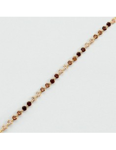 Pulsera cadena LUTETIA Marrón Dorado – Agatha Paris