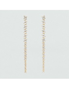 Pendientes largos BELOVED Cristal Dorado – Agatha Paris