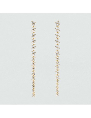 Pendientes largos BELOVED Cristal Dorado – Agatha Paris