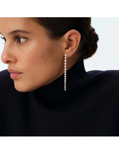 Pendientes largos BELOVED Cristal Dorado – Agatha Paris