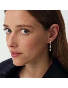Pendientes largos CANDY Cristal Dorado – Agatha Paris 2