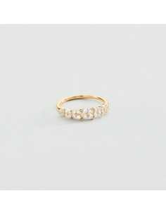 Anillo fino BELOVED Cristal Dorado – Agatha Paris
