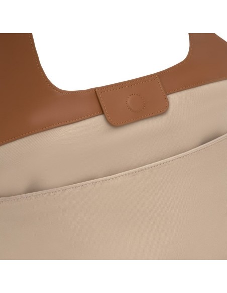 Bolso Capazo Grande Camel TOUS Lirio Rafia - Estilo y Funcionalidad en Rafia y Piel