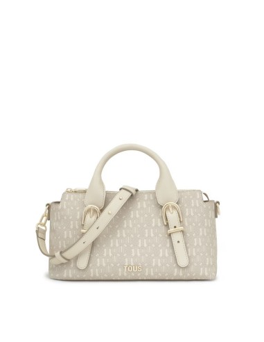 Bolso de mano mediano beige Audree Eyelets de TOUS