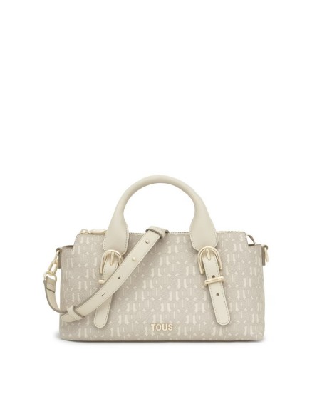 Bolso de mano mediano beige Audree Eyelets de TOUS