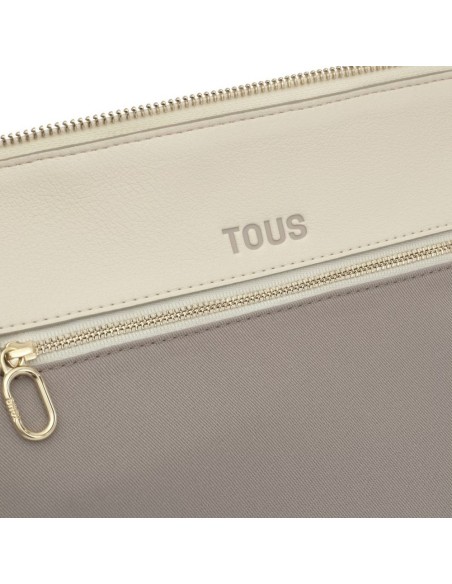 Bolso de mano mediano beige Audree Eyelets de TOUS