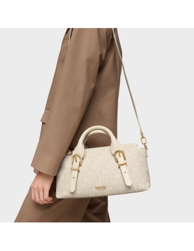 Bolso de mano mediano beige Audree Eyelets de TOUS