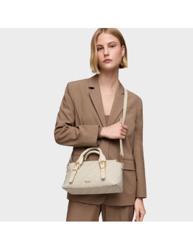 Bolso de mano mediano beige Audree Eyelets de TOUS