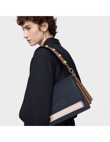 Bolso Bandolera Mediano Azul y Rosa Audree Saffiano - Estilo y Versatilidad