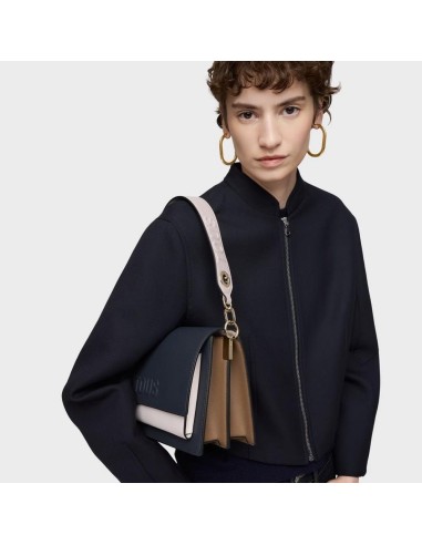 Bolso Bandolera Mediano Azul y Rosa Audree Saffiano - Estilo y Versatilidad