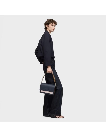 Bolso Bandolera Mediano Azul y Rosa Audree Saffiano - Estilo y Versatilidad