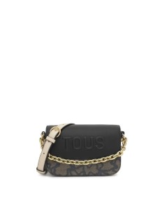 Bolso Bandolera Pequeño TOUS Chain Kaos Icon Negro y Beige - Elegancia y Funcionalidad